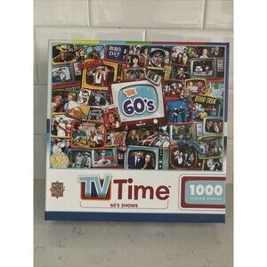 MasterPieces TV Time "The 60's" 1000 Piece Jigsaw Puzzle With Bonus Poster!